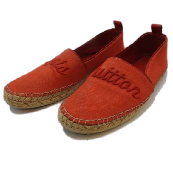 Louis Vuitton Red Espadrille Flats Sz 39 - Picture 8 of 13